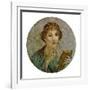 Portrait of a Young Girl with Pen and Writing Tablet-null-Framed Giclee Print