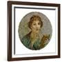 Portrait of a Young Girl with Pen and Writing Tablet-null-Framed Giclee Print