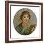 Portrait of a Young Girl with Pen and Writing Tablet-null-Framed Giclee Print