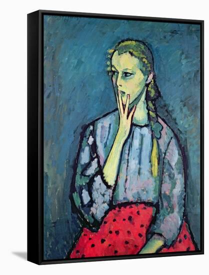 Portrait of a Young Girl-Alexej Von Jawlensky-Framed Stretched Canvas