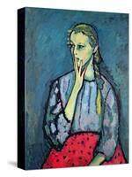 Portrait of a Young Girl-Alexej Von Jawlensky-Stretched Canvas