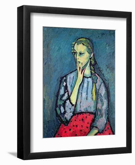 Portrait of a Young Girl-Alexej Von Jawlensky-Framed Giclee Print