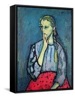 Portrait of a Young Girl-Alexej Von Jawlensky-Framed Stretched Canvas