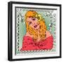 Portrait of a Young Girl-UltraPop-Framed Art Print