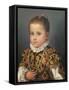 Portrait of a Young Girl-Giovanni Battista Moroni-Framed Stretched Canvas