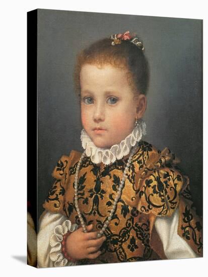 Portrait of a Young Girl-Giovanni Battista Moroni-Stretched Canvas