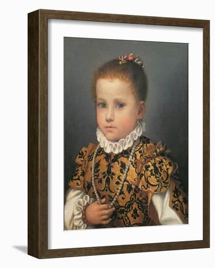 Portrait of a Young Girl-Giovanni Battista Moroni-Framed Giclee Print