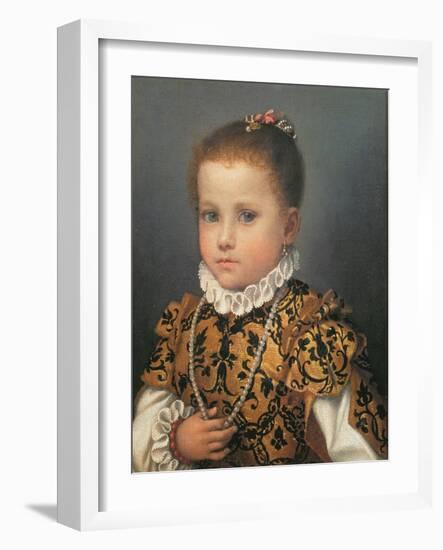 Portrait of a Young Girl-Giovanni Battista Moroni-Framed Giclee Print