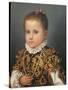Portrait of a Young Girl-Giovanni Battista Moroni-Stretched Canvas