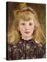 Portrait of a Young Girl-James Charles-Stretched Canvas