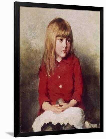 Portrait of a Young Girl-John Everett Millais-Framed Premium Giclee Print