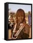 Portrait of a Young Hamer Woman with Goscha, Hamer Tribe, Southern Ethiopia-Gavin Hellier-Framed Stretched Canvas