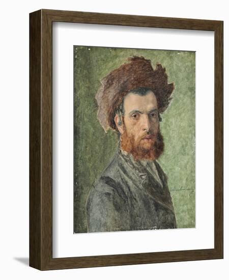 Portrait of a Young Hasidic Jew-Isidor Kaufmann-Framed Giclee Print