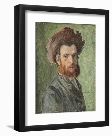 Portrait of a Young Hasidic Jew-Isidor Kaufmann-Framed Giclee Print