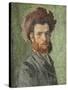 Portrait of a Young Hasidic Jew-Isidor Kaufmann-Stretched Canvas