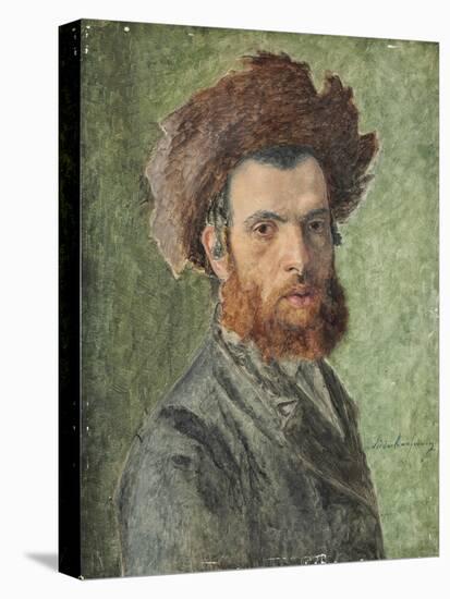 Portrait of a Young Hasidic Jew-Isidor Kaufmann-Stretched Canvas