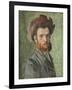 Portrait of a Young Hasidic Jew-Isidor Kaufmann-Framed Giclee Print