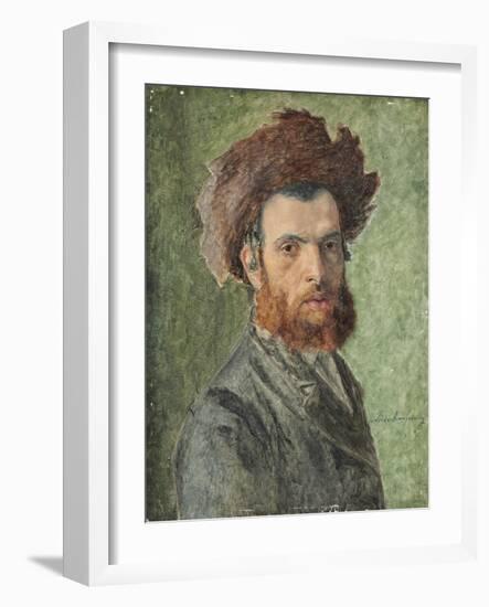 Portrait of a Young Hasidic Jew-Isidor Kaufmann-Framed Giclee Print