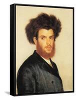 Portrait of a Young Hassidic Jew-Isidor Kaufmann-Framed Stretched Canvas