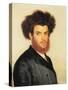 Portrait of a Young Hassidic Jew-Isidor Kaufmann-Stretched Canvas