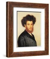 Portrait of a Young Hassidic Jew-Isidor Kaufmann-Framed Art Print