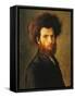 Portrait of a Young Hassidic Jew-Isidor Kaufmann-Framed Stretched Canvas