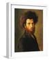 Portrait of a Young Hassidic Jew-Isidor Kaufmann-Framed Art Print