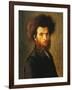 Portrait of a Young Hassidic Jew-Isidor Kaufmann-Framed Art Print