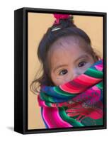 Portrait of a Young Indian Girl, Cusco, Peru-Keren Su-Framed Stretched Canvas