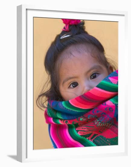 Portrait of a Young Indian Girl, Cusco, Peru-Keren Su-Framed Premium Photographic Print