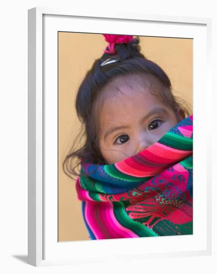 Portrait of a Young Indian Girl, Cusco, Peru-Keren Su-Framed Photographic Print