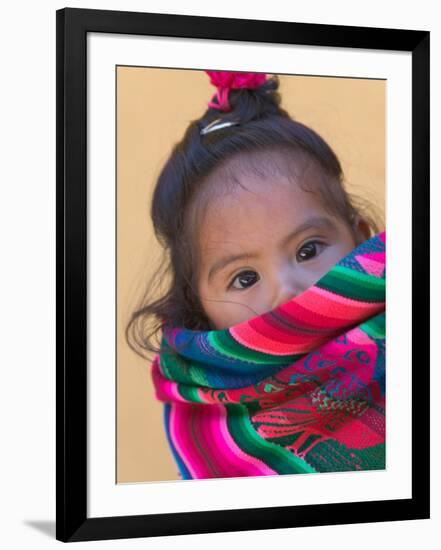 Portrait of a Young Indian Girl, Cusco, Peru-Keren Su-Framed Photographic Print