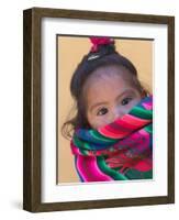 Portrait of a Young Indian Girl, Cusco, Peru-Keren Su-Framed Photographic Print