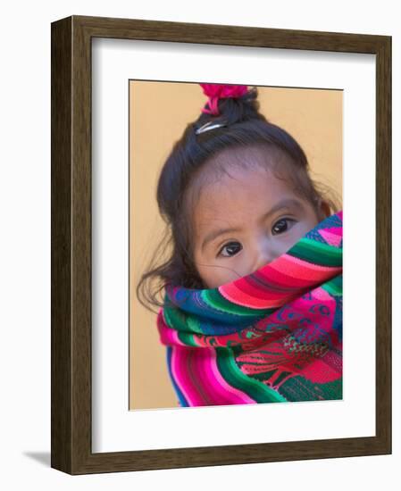 Portrait of a Young Indian Girl, Cusco, Peru-Keren Su-Framed Photographic Print