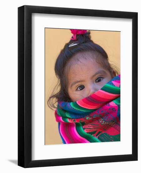 Portrait of a Young Indian Girl, Cusco, Peru-Keren Su-Framed Photographic Print