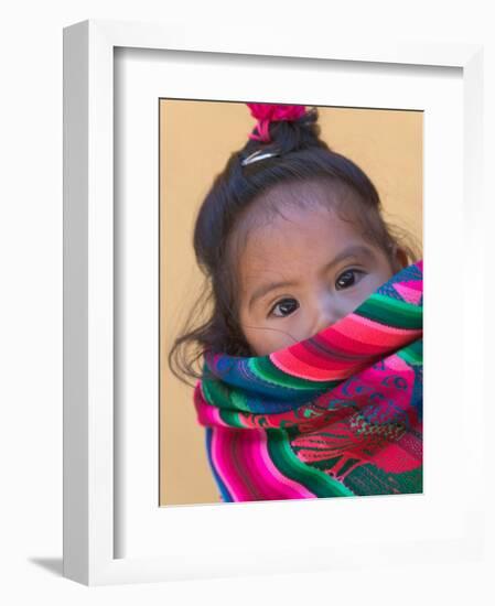 Portrait of a Young Indian Girl, Cusco, Peru-Keren Su-Framed Photographic Print