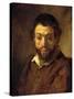 Portrait of a Young Jew-Rembrandt van Rijn-Stretched Canvas
