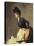 Portrait of a Young Lady, 1889-Hugo von Habermann-Stretched Canvas
