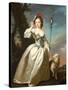 Portrait of a Young Lady as a Shepherdess-Thomas Hudson-Stretched Canvas