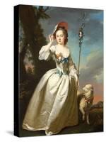 Portrait of a Young Lady as a Shepherdess-Thomas Hudson-Stretched Canvas