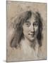 Portrait of a Young Lady (Black and White Chalk on Paper)-Louis Leopold Boilly-Mounted Giclee Print