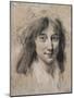Portrait of a Young Lady (Black and White Chalk on Paper)-Louis Leopold Boilly-Mounted Giclee Print