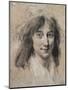 Portrait of a Young Lady (Black and White Chalk on Paper)-Louis Leopold Boilly-Mounted Premium Giclee Print