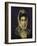 Portrait of a Young Lady, Bust Length, Wearing a Black Dress with a White Lace Collar and…-El Greco-Framed Giclee Print