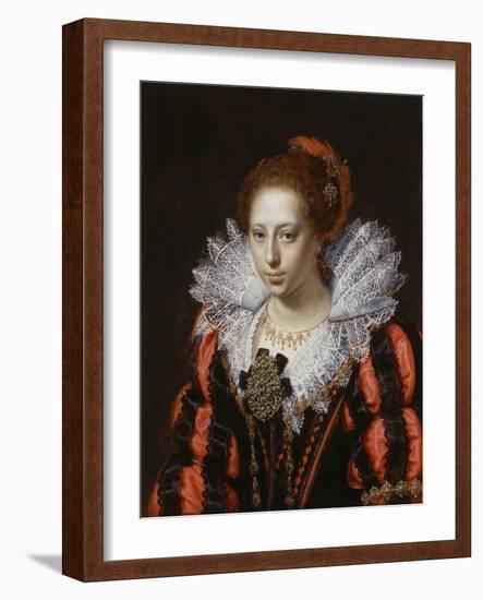 Portrait of a Young Lady, C.1620-Paulus Moreelse-Framed Giclee Print