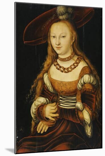 Portrait of a Young Lady, circa 1530-Lucas Cranach the Elder-Mounted Giclee Print