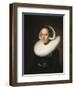 Portrait of a Young Lady, Half Length in a Black Dress, with a White Lace Cap-Johannes Cornelisz. Verspronck-Framed Giclee Print
