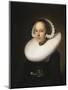 Portrait of a Young Lady, Half Length in a Black Dress, with a White Lace Cap-Johannes Cornelisz. Verspronck-Mounted Giclee Print
