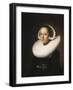 Portrait of a Young Lady, Half Length in a Black Dress, with a White Lace Cap-Johannes Cornelisz. Verspronck-Framed Giclee Print