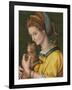 Portrait of a Young Lady Holding a Cat-Francesco Ubertini Verdi Bachiacca-Framed Giclee Print